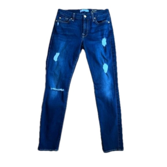 7 For All Mankind Denim - 7 For All Mankind Distressed b(air) the ankle skinny jeans size 27 Women